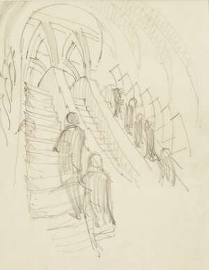 
	
		Cyril Edward Power,
		British 1872-1951-
		 
		Study IV for 'Whence and Whither?',...