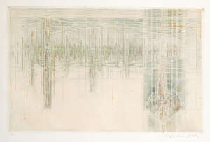 
	
		Krishna Reddy, 
		Indian 1925-2018-
		 
		Child descending, 1976;
		 
		etching in...