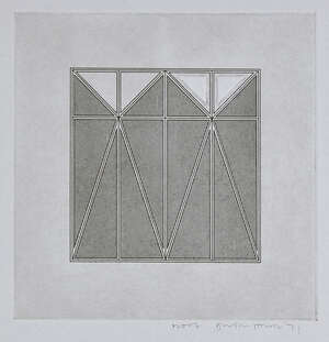 
	
		Gordon House, 
		British 1932-2004- 
		 
		Triangle 8, 1971; 
		 
		etching on wove,...