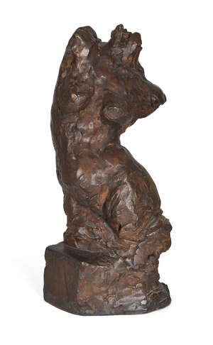 
	
		Mark Richards FRSS (British), a bronze torso,
		Late 20th Century, signed 'MR, 2/9',
		