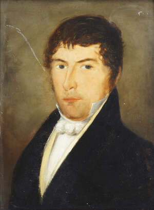 
	
		French Provincial School, early 19th century- Portrait of a gentleman, traditionally held...
