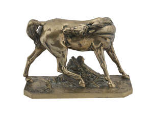 
	
		A bronze model of a horse, 19th century, cast after a model by Jean Francois Thodore...