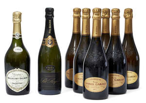 
	
		Billecart Salmon 1995, one bottle, Pol Roger 1996, one bottle and six bottles Charles...
