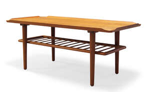 
	
		Holger Georg Jensen, a model '99/125' teak coffee table manufactured by Kubus    
		