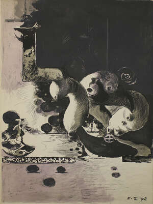 
	
		Graham Sutherland OM, 
		British 1903-1988- 
		 
		 La Foresta II, 1972;
		 
		