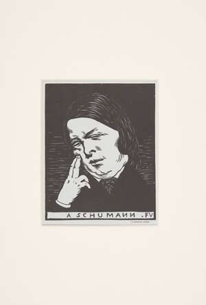 
	
		Félix Vallotton,
		Swiss/French 1865-1925-
		 
		A Schumann [Godefroy 130], 1895;
		 
		
