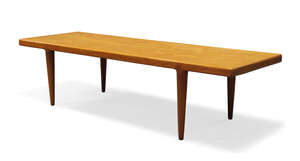 
	
		Arne Hovmand-Olsen (1919-1989), a model 'MK 118' teak coffee table, manufactured by...