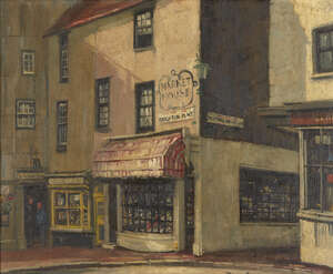
	
		John Cole RBA ROI, 
		British 1903-1975 - 
		 
		In the Brighton Lanes;
		 
		oil on...