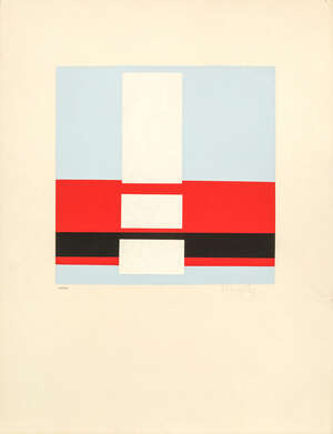 
	
		František Kupka, 
		Czech 1871-1957- 
		 
		Une Absoluoe, 1953; 
		 
		screenprint in...