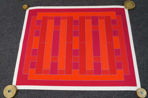 
	
		Peter Stroud， 
		British 19212012-
		 
		Untitled - Red, 1971;
		 
		screenprint in...