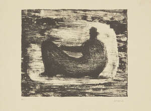 
	
		Henry Moore OM CH FBA,
		British 1898-1986-
		 
		Black Reclining Figure II [Cramer...