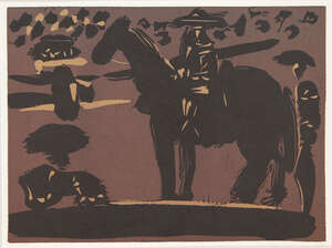 
	
		Pablo Picasso, (Spanish 1881-1973) 
		Mounted Picador and Farol 1962;
		Two linocuts in...