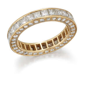 
	
		Chaumet, a diamond eternity ring, by Chaumet, set with princess- and brilliant-cut...