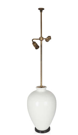 
	
		KPM, 
		 
		Vase floor lamp, circa 1960, 
		Ceramic, brass, electrical fittings, 
		