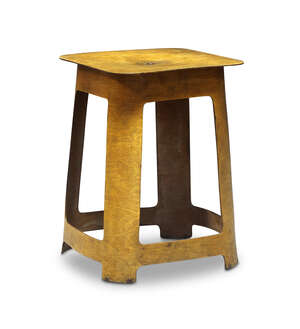 
	
		Venesta Ltd, a birch veneered bent plywood stool for Isokon, 
		c.1930,
		The rounded...
