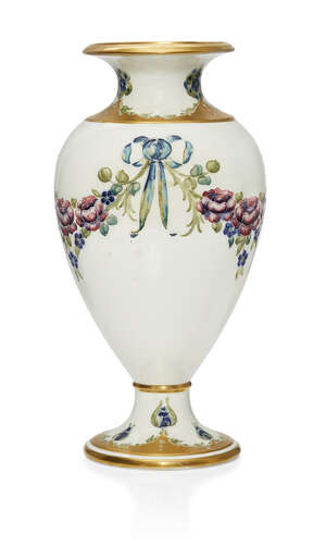 
	
		William Moorcroft (1872-1945), an Eighteenth Century pattern ceramic vase 
		c.1908,...
