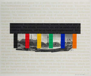 
	
		Bruce Mclean,
		Scottish b.1944-
		 
		Great Arch of Art, 1998;
		 
		screenprint in...