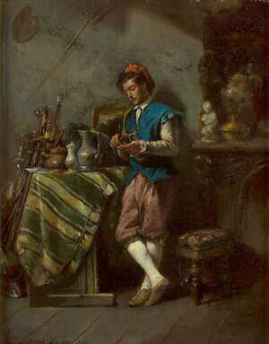 
	
		Francois Louis Lanfant de Metz, 
		 
		French 1814-1892- 
		 
		The collector;...