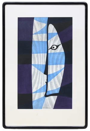 Takumi Shinagawa,&nbsp;Japanese 1908-2009,&nbsp;Kabuki Actor, 1953;&nbsp;woodcut in colours on wove,&nbsp;signed and...