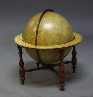 
	
		An 18 inch terrestrial globe by W & A.K Johnston Ltd, with  label to body, '18 inch...