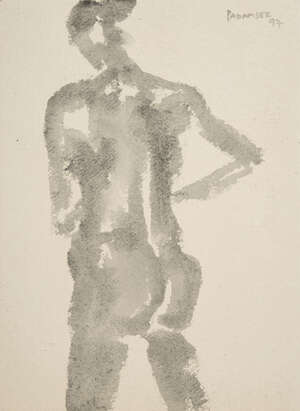 
	
		Akbar Padamsee (Indian, b. 1928), Untitled (Figure), signed and dated '97 upper right,...