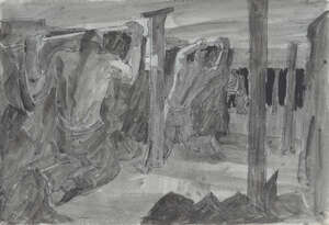 
	
		George William Bissill, 
		British 1896-1973 - 
		 
		Miners, c.1935; 
		 
		pen and...