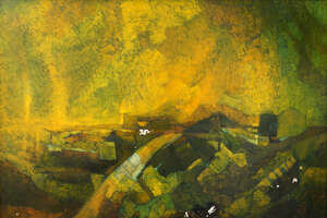 
	
		Kenneth Longcake, British, mid-late 20th century- "Coast Road, Cumberland", 1967; oil on...