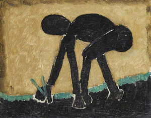 
	
		Josef Herman OBE RA, 
		British/Polish 1911-2000-
		 
		Man in the Field;
		 
		oil...