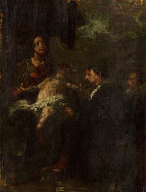 
	
		After Sir Anthony Van Dyck, 
		 
		Flemish 1599-1641- 
		 
		Virgin and Child with...