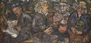 
	
		Ernst Eisenmayer, 
		Austrian/British 19202018 - 
		 
		Four figures on a park bench,...