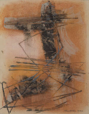 
	
		John Wells, 
		British 1907-2000- 
		Untitled (mixed media), 1960; 
		mixed media on...