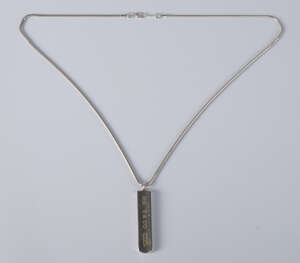 
	
		A Silver '1937'  pendant necklace by Tiffany, designed as a silver bar signed Tiffany &...