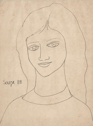 
	
		RTO Francis Newton Souza (Indian, 1924-2002), Sketch of a Woman, signed and dated '88...