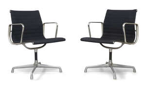 
	
		Charles & Ray Eames for Herman Miller, 
		 
		Pair of 'EA108' Aluminium Group chairs,...