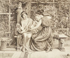 
	
		After Sir Edward John Poynter Bt GCVO PRA,
		British 1836-1919-
		 
		Helen and Hermia...