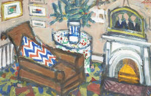 
	
		Alfred Cohen, 
		American/British 1920-2001 - 
		 
		Alfreds Armchair; 
		 
		oil on...