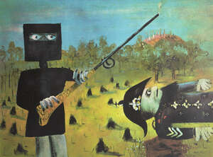 
	
		Sir Sidney Nolan OM AC RA,
		Australian 1917-1992-
		 
		Death of Sergeant Kennedy at...