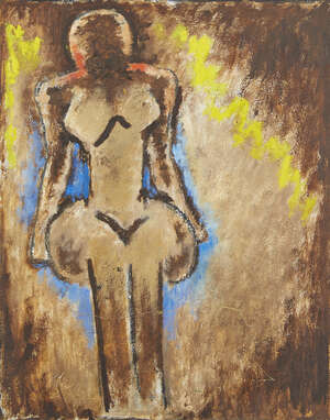 
	
		Josef Herman OBE RA, 
		British/Polish 1911-2000- 
		 
		Seated Nude, 1990; 
		 
		oil...