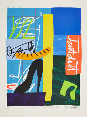 
	
		Bruce Mclean, 
		Scottish b.1944- 
		 
		Another Bad Night Out on Sausage Street, 2000;...