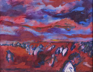 
	
		Arnold van Praag,  
		British b.1926- 
		Crossing the Red Sea, 1989; 
		oil on canvas, 34...