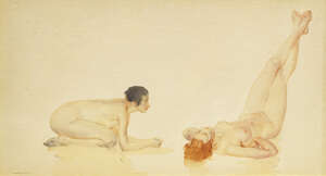 
	
		Sir William Russell Flint RA PRWS RSW, British 1880-1969- Two nudes; watercolour, signed,...
