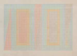 
	
		Mark Lancaster,
		British b.1938-
		 
		Eighths, 1967;
		 
		screenprint in colours on...