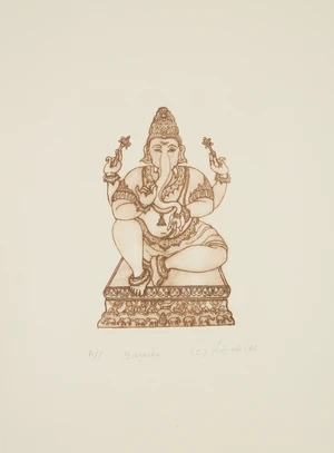 Various Properties
Y.G. Srimati, (Indian 1926-2007),
 Ganesha, 1992;
woodblock print on paper, A/P,...