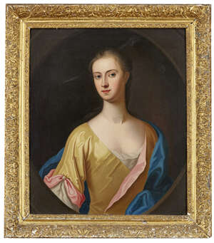 
	
		Circle of Jonathan Richardson, 
		British 1665-1745- 
		 
		Portrait of a lady...