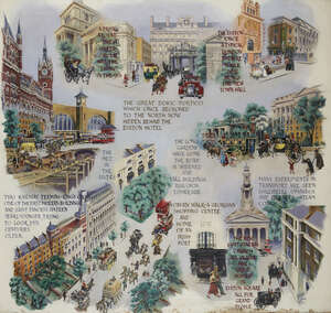 
	
		Cecil Osborne,
		British 1909-1996-
		 
		St Pancras & Kings Cross; Camden, Highgate &...