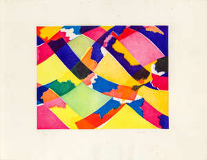
	
		Piero Dorazio, 
		Italian 1927-2005- 
		 
		Untitled, 1968;
		 
		etching with aquatint...
