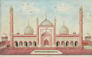 
	
		A Company School painting of the Red Fort in Agra, Delhi school, India, 19th century,...