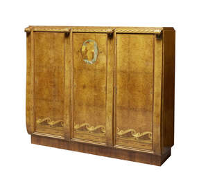 
	
		Paul Follot (1877-1941) Attributed, an Art Deco burr walnut and marquetry bedroom suite...