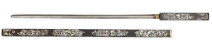 
	
		A Chinese 'scholar's' sword, mid-19th century, with hardwood and mother of pearl inlaid...