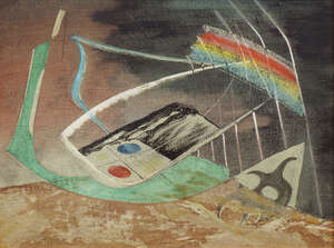 
	
		John Tunnard ARA, 
		British 1900-1971- 
		 
		Untitled, c.1940;
		 
		oil, crayon,...